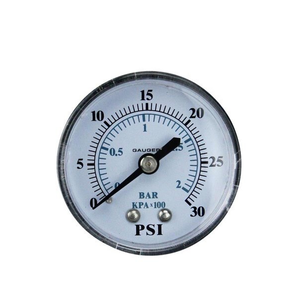 2 in. Back Mount Plastic Cover Pressure Gauge 0-30 PSI, Pool Central, Mfr#: 32727585